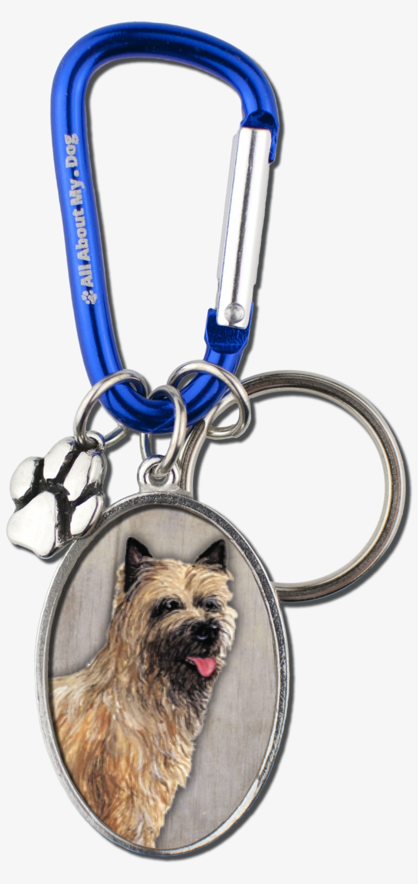 Cairn Terrier Cameo Carabiner Keychain - Keychain, transparent png download