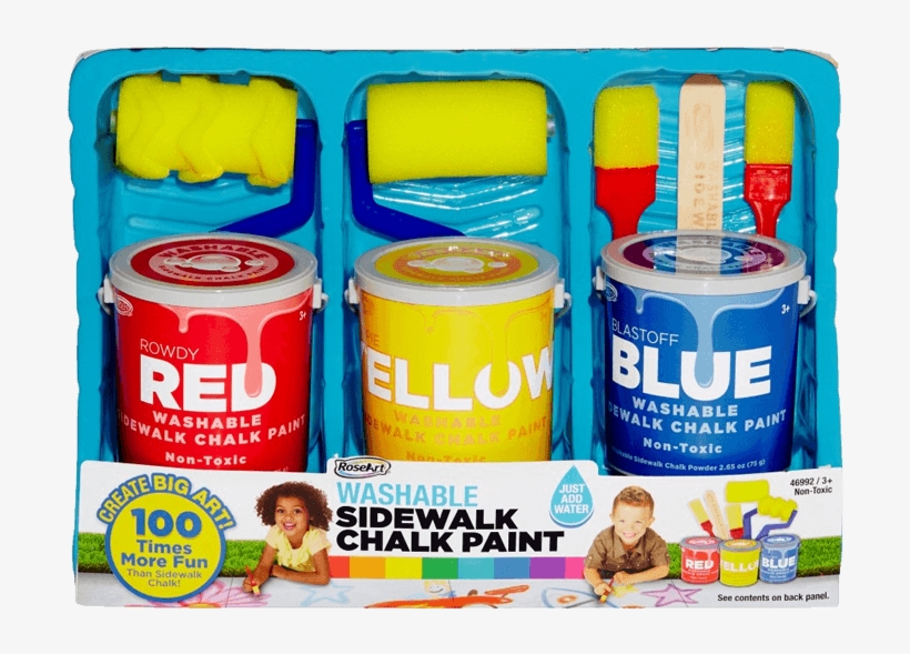 Roseart Washable Sidewalk Chalk Paint, 3 Colors, 2 - Roseart Sidewalk Chalk Paint (2-pack) Orbital Orange/blastoff, transparent png download