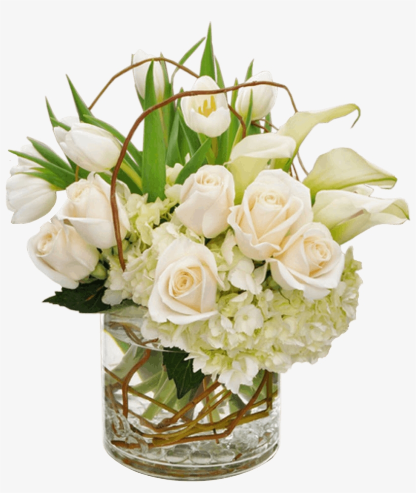 New Year Floral Arrangement White, transparent png download