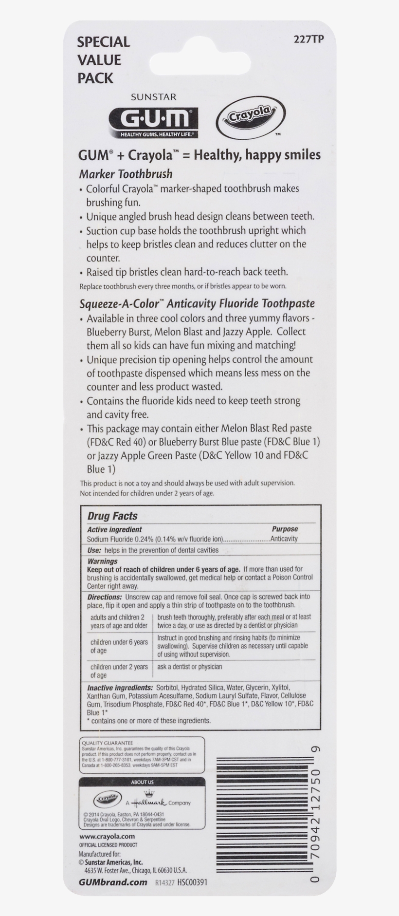 Crayola Gum Cepillo Dental Jazzy Manzana/melon Blast/blueberrymas - Gum Crayola Neon Marker Toothbrush (2 Toothbrush Value, transparent png download