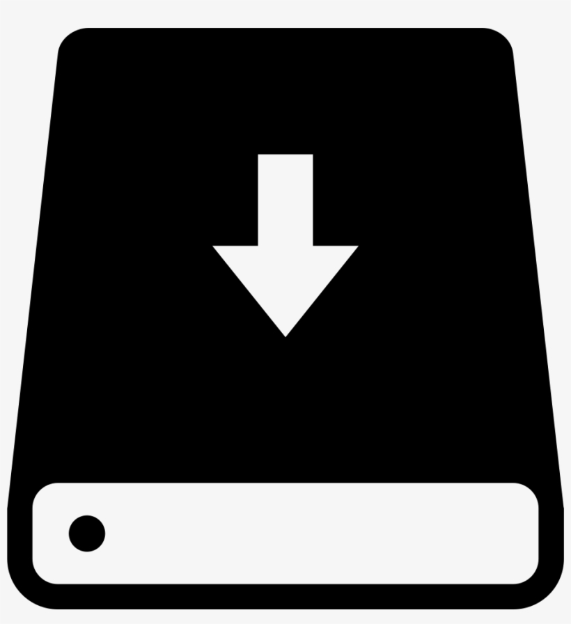 Arrow Pointing Down - Secure Hard Drive Icon, transparent png download
