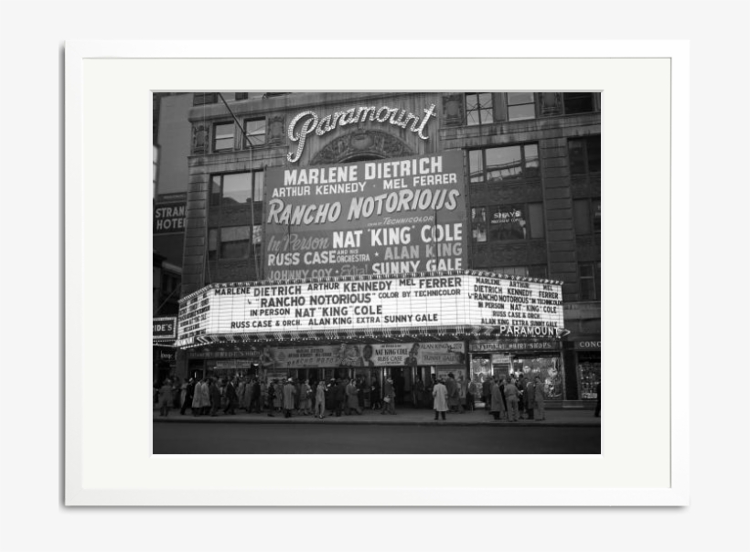 The Marquee Of The Paramount Theatre At 43rd Street - Poster, transparent png download