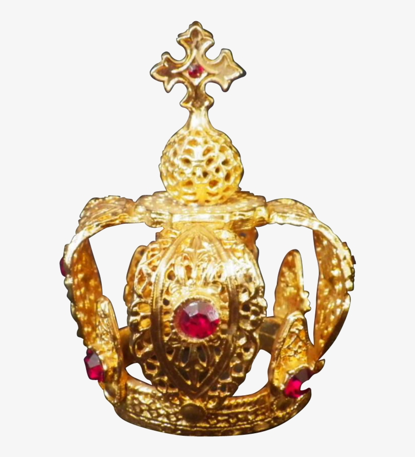 Vintage Jeweled Crown For Religious Statue Or Doll - Crown Png Rubylane, transparent png download
