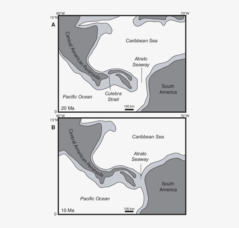 Paleogeographic Reconstructions Of Central America - Hand, transparent png download