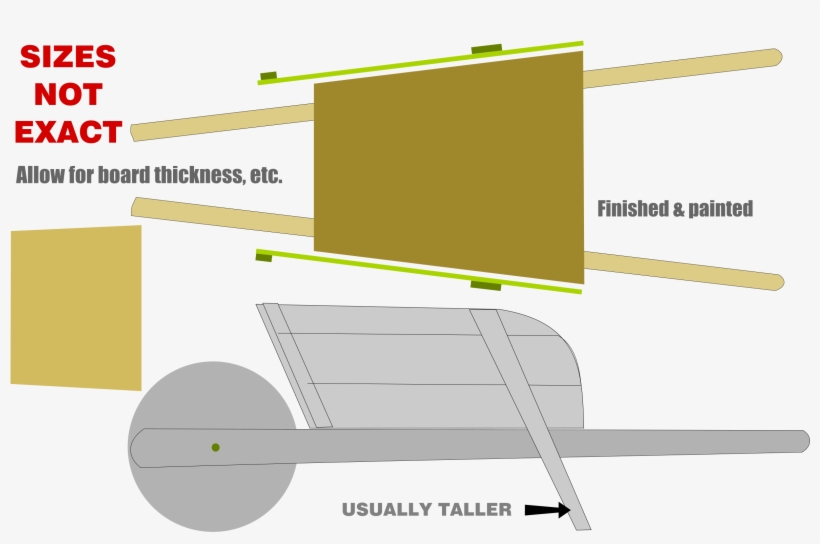 This Free Icons Png Design Of Full Size Wood Wheelbarrow, transparent png download