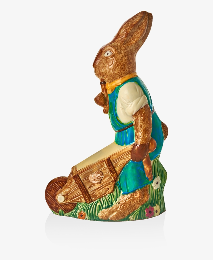 Easter Rabbit With Wheelbarrow - Figurine, transparent png download