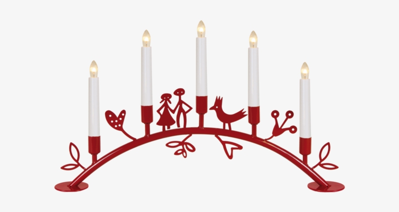 Candlestick Eden - Star 5-light Eden Bow Candlestick, White, transparent png download