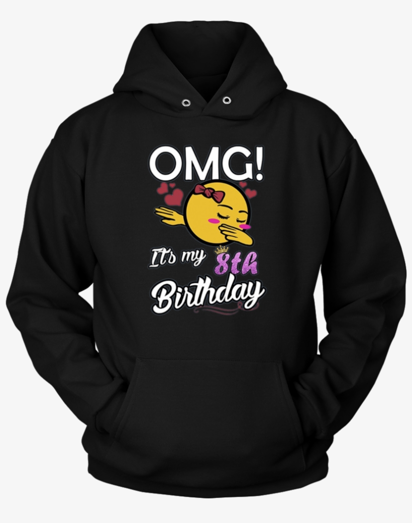 Omg It's My 8th Birthday Emoji Dabbing T-shirt Gift, transparent png download