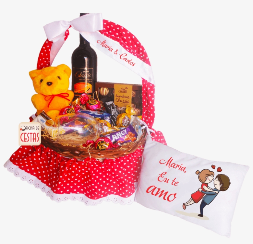 Cesta Eu Te Amo - Wine, transparent png download