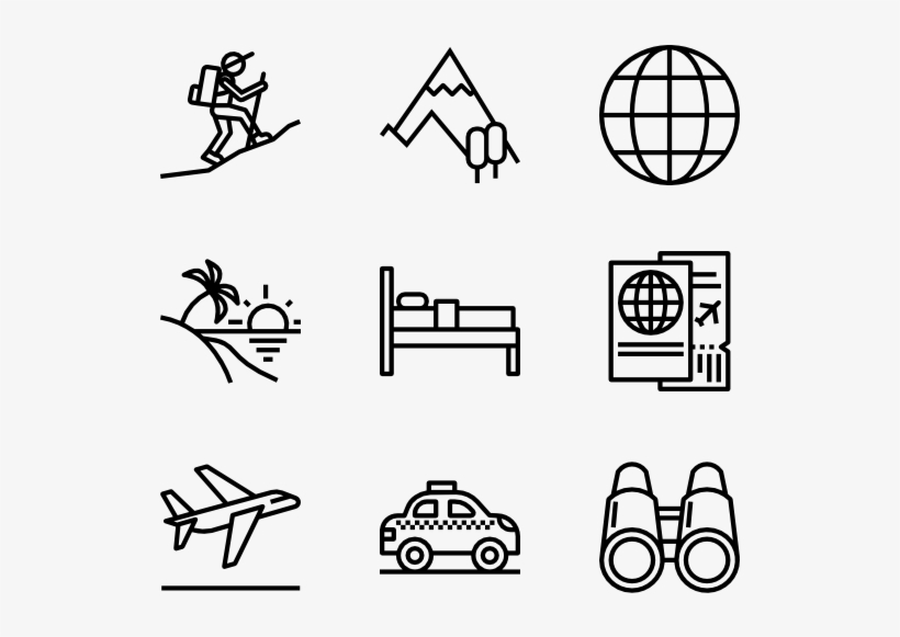 Travel - Web Design Line Icon, transparent png download