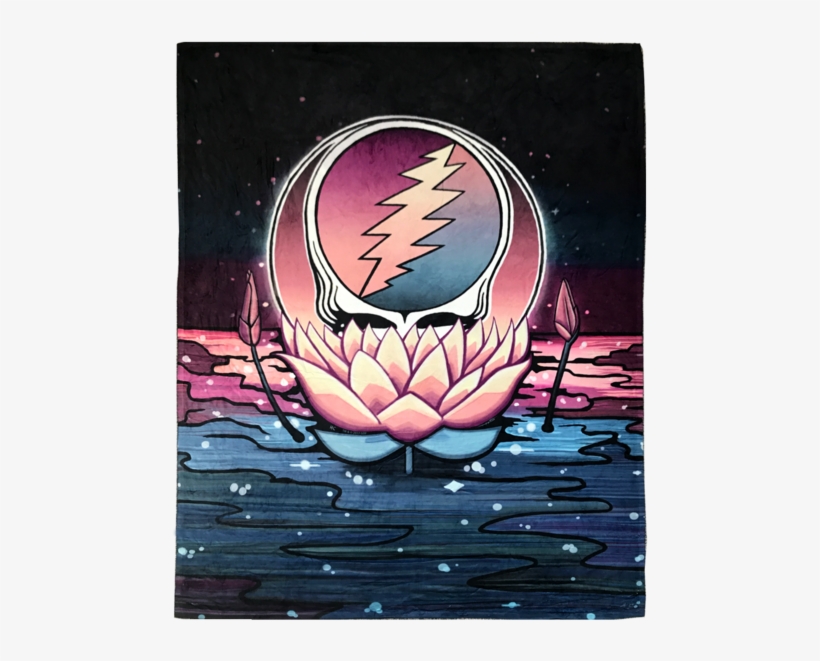 Grateful Dead Stealie Nestled In A Pink Lotus Flower, - Grateful Dead Lotus, transparent png download