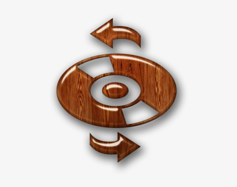 Glossy Waxed Wood Icon Media Cd Refresh Image - Clip Art, transparent png download