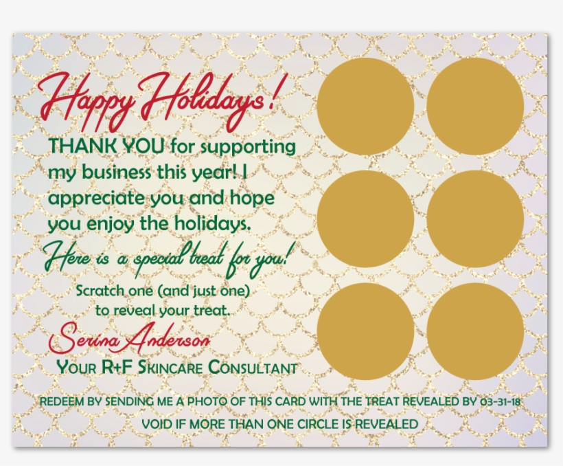 Gold & White Scallop Scratcher Gift Card - Gift Card, transparent png download