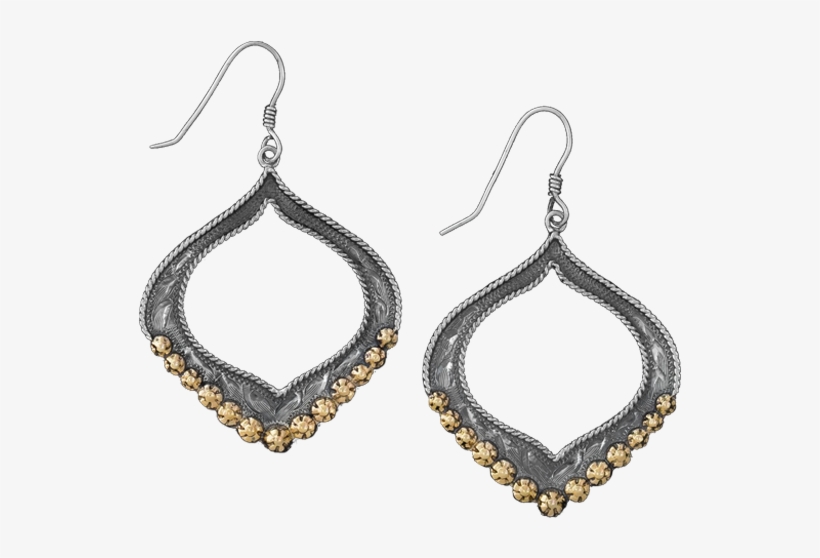 Vendor-unknown Collections Scalloped Sterling Silver - 14k Gold Bead Earrings, transparent png download