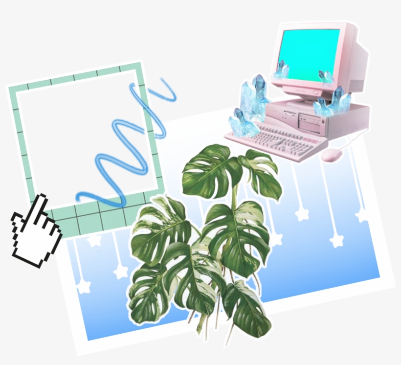 Aesthetic Graphicdesign Overlay Overlays Plants Compute, transparent png download