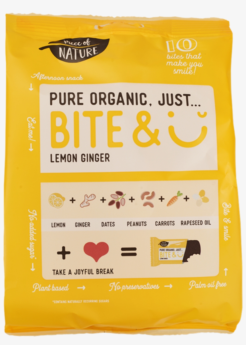 Lemon & Ginger - Piece Of Nature Bite & Smile, transparent png download
