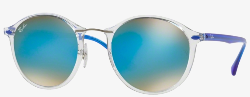 Ray-ban Black On Transparent Optics - Brown Gradient Mirror Blue, transparent png download