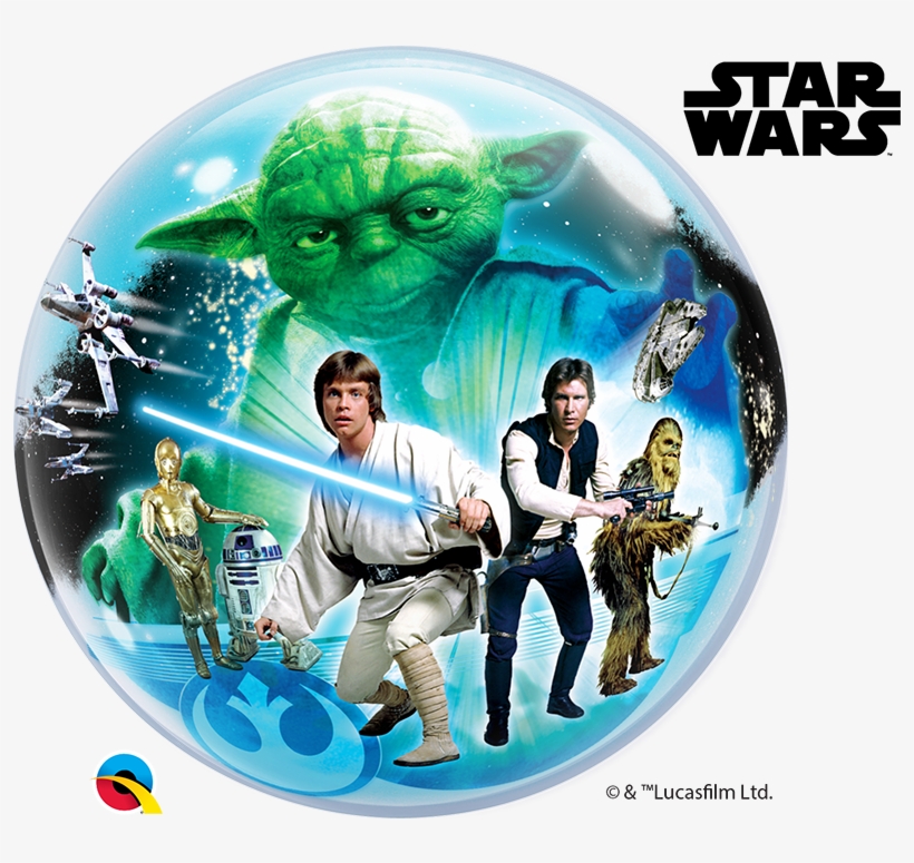 Star Wars Front Bubble New - Star Wars Helium Balloon, transparent png download