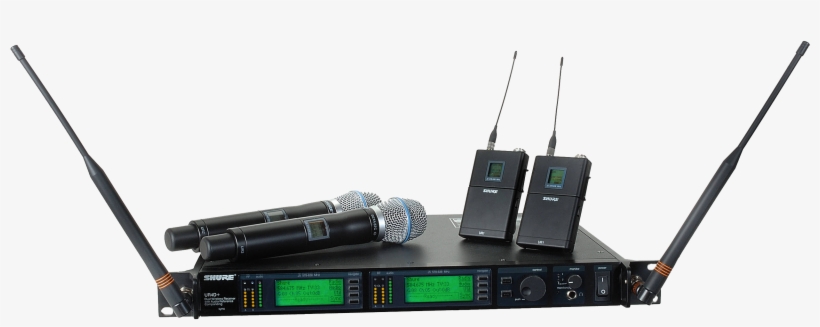 Uhf-r Wireless Systems - Shure Ur124d/beta87c Dual-channel Combo Wireless System, transparent png download