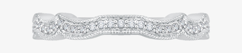 Carizza 18k White Gold Carizza Wedding Band - Engagement Ring, transparent png download