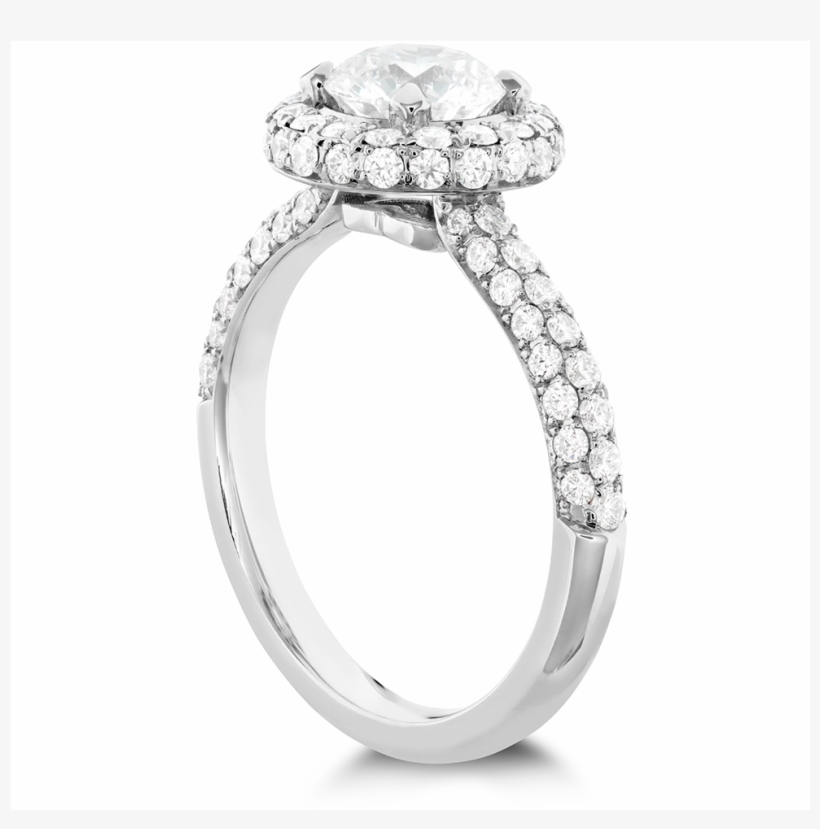 1.65 Ct Round Diamond Engagement Ring Vvs1/d 14k White, transparent png download