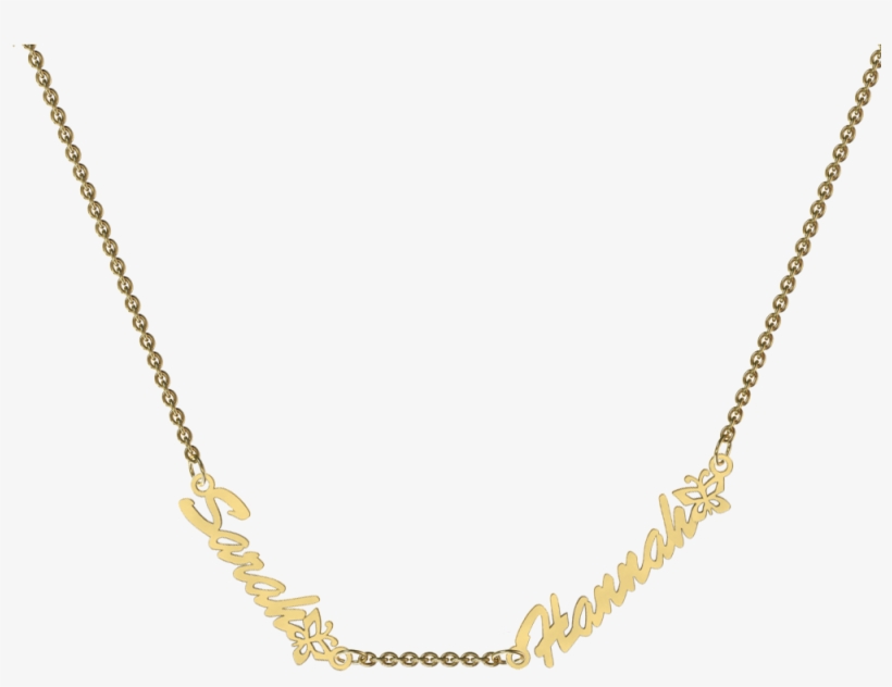 Double Mini Name Necklace - Necklace, transparent png download