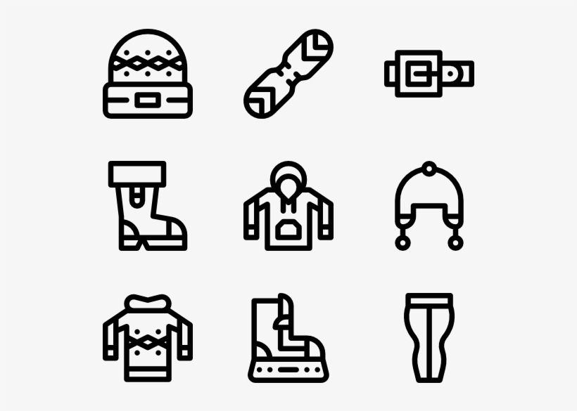 Winter Clothes And Accessories - Fitness Icon Transparent Background, transparent png download