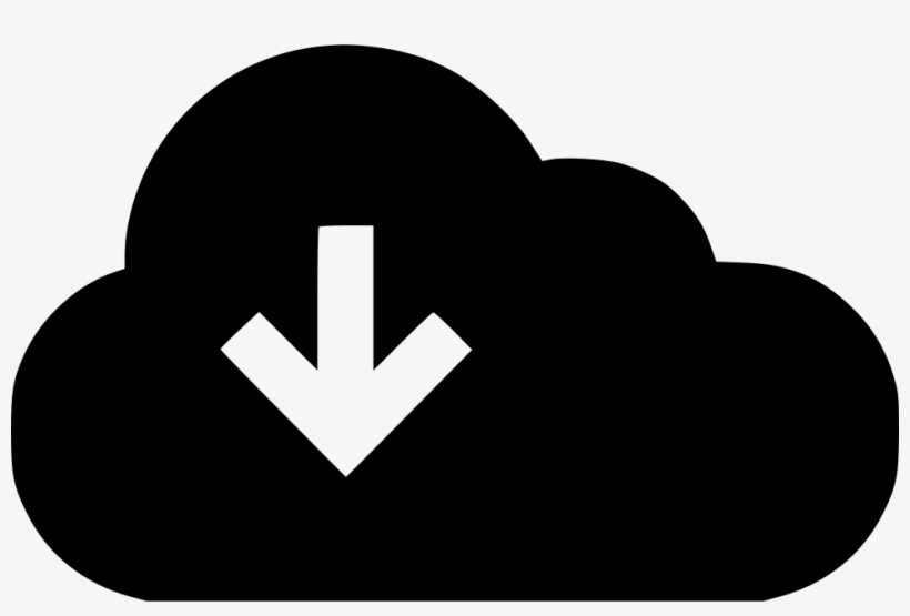 Down Streaming Cloud Arrow Pointer Comments - White, transparent png download