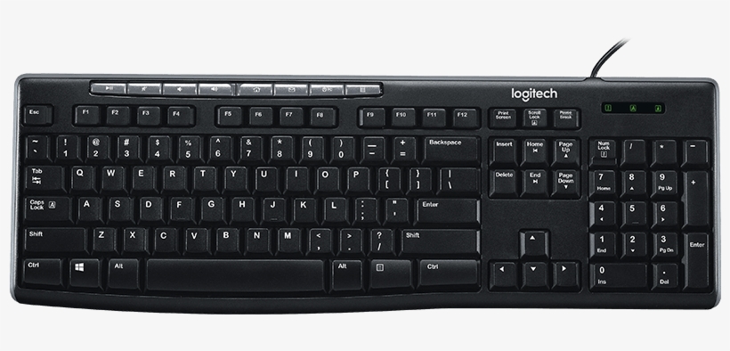 Logitech Mk200 Wired Media Desktop Combo, transparent png download