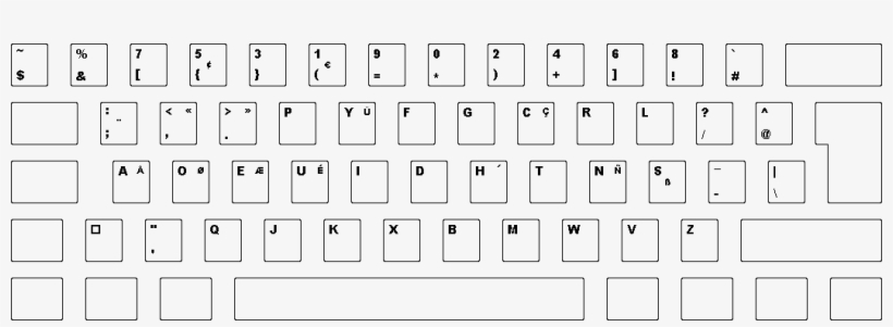 Dvp1 - Dvorak Simplified Keyboard, transparent png download