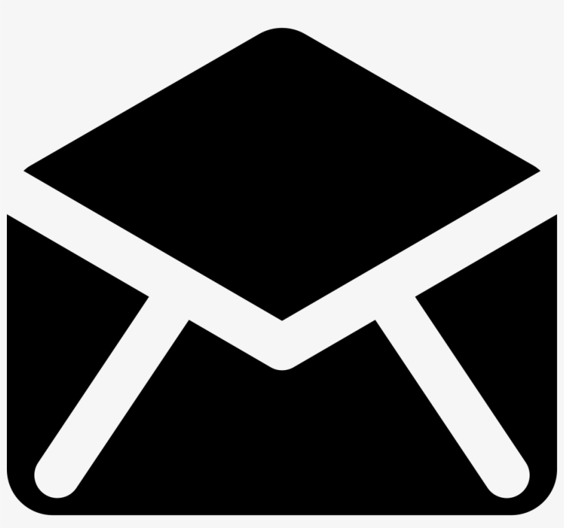 Black Open Envelope Back Comments - Icon, transparent png download