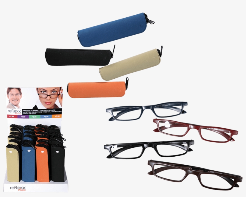 Reading Glasses With Plastic Frame In Plain Coloured - Composite Material, transparent png download