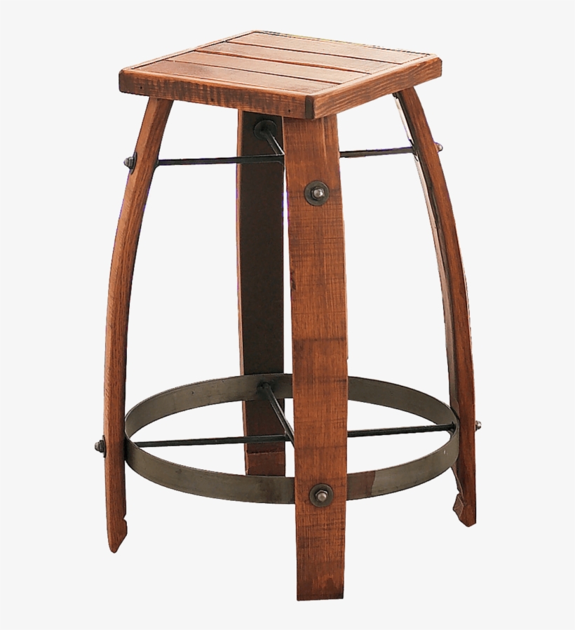 Barrel Bar Stool - Wine Barrel Bar Stools, transparent png download