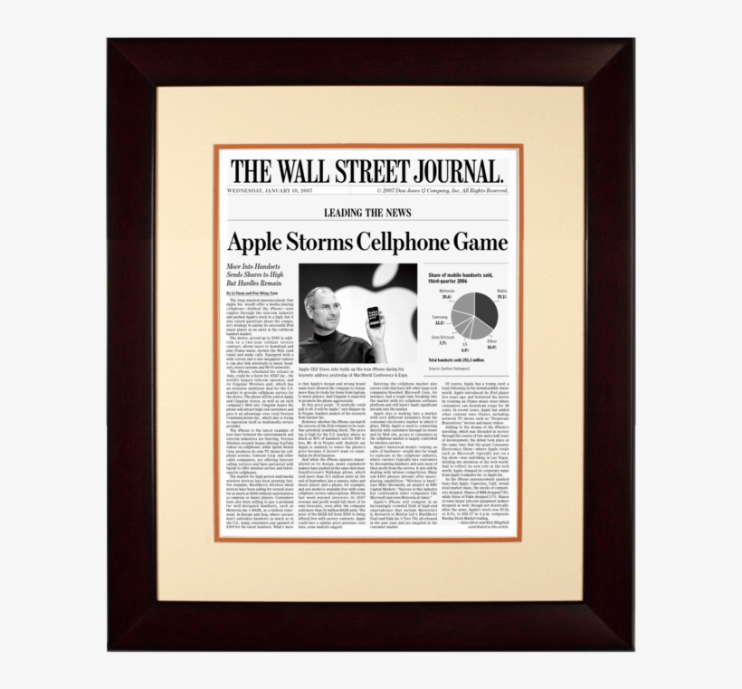 First Iphone Launch - Wall Street Journal, transparent png download