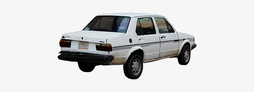 40w - Old White Car, transparent png download