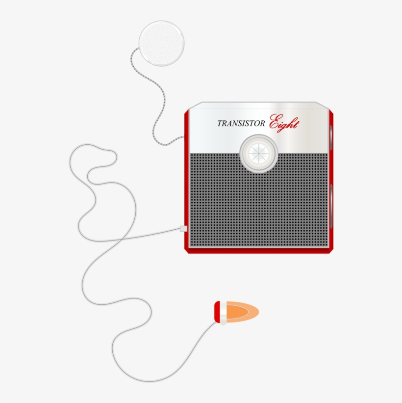 Transistor Radio Antique Radio Microphone - Transistor Radio, transparent png download