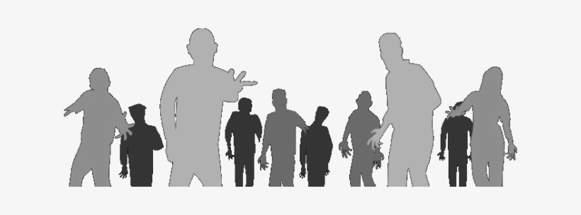 Native Vr - Groups Of Zombies Shiloute Transparent, transparent png download