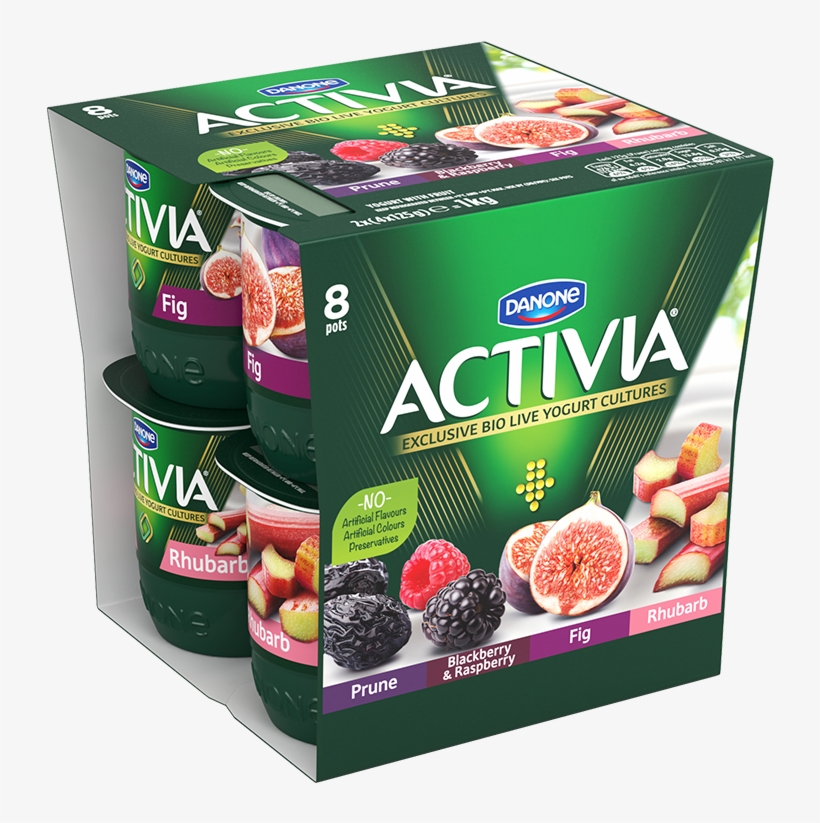 Activia Prune Fig Rhubarb Raspberry & Blackberry - Blackberry And Raspberry Yogurt, transparent png download