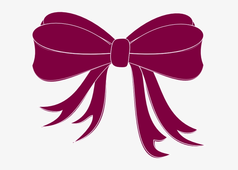 Pink Hair Clipart Riben - Black Bow Clip Art, transparent png download