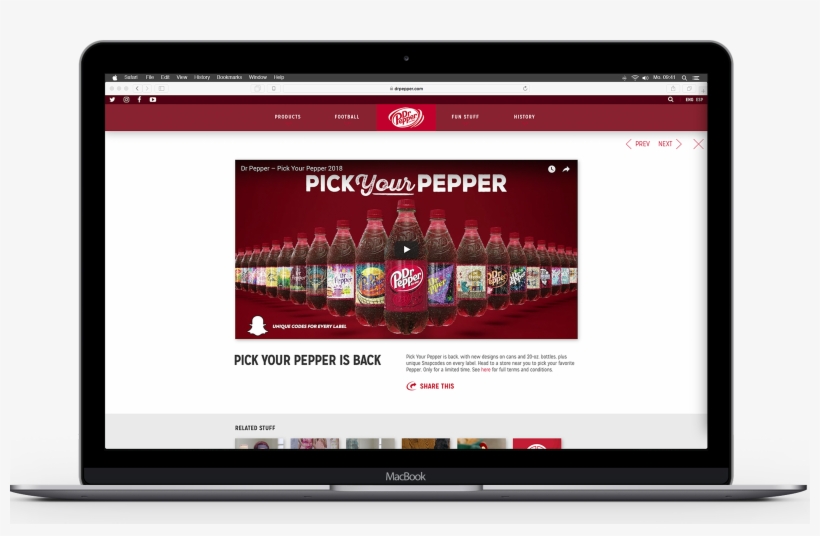Discover The Fun At Drpepper - Led-backlit Lcd Display, transparent png download
