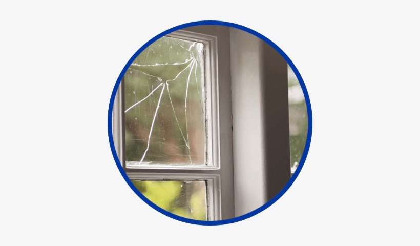 Cracked Window Glass Repair - Window, transparent png download