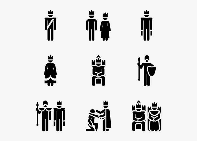 Royalty Pictograms - King And Queen Icon, transparent png download