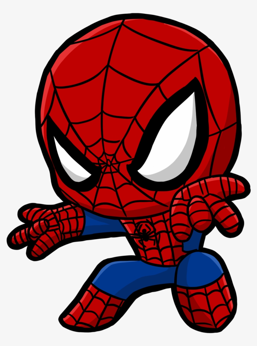 Download Black Crazywidow Info - Spiderman Chibi Png - HD Transparent