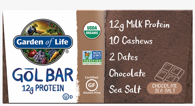 Garden Of Life Gol Bar, Chocolate Sea Salt Flavor, - Garden Of Life, transparent png download