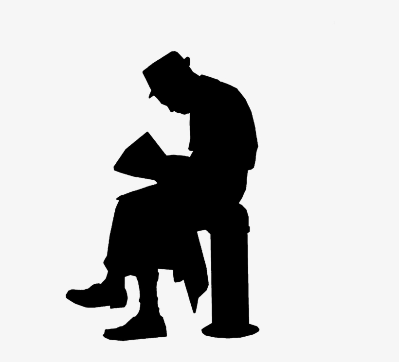 Old Man Silhouette Png, transparent png download