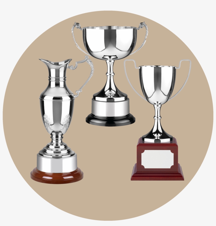 Silver Cups & Trophies - Swatkins Nickel Plated Cast Cup Complete 7", transparent png download