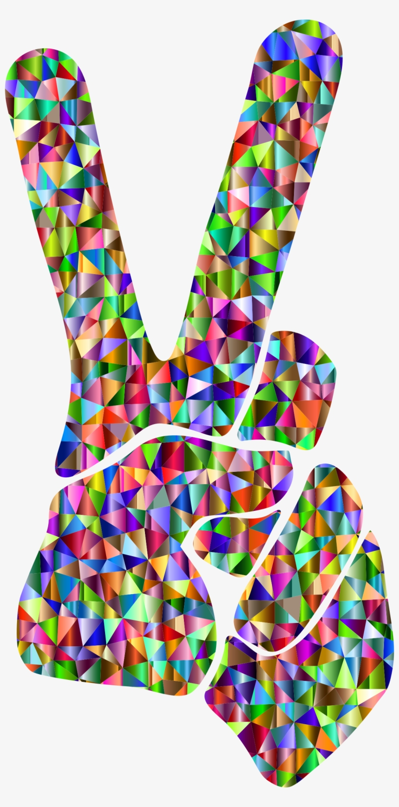 This Free Icons Png Design Of Low Poly Chromatic Peace, transparent png download