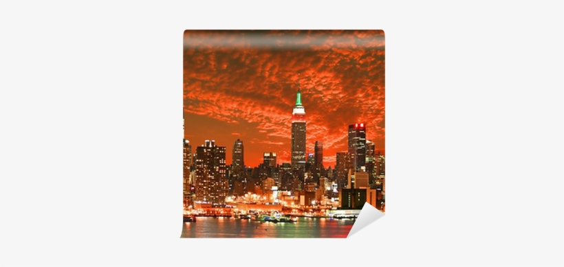 Poster: Gary718's Manhattan Skyline At Christmas Eve,, transparent png download