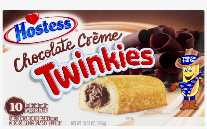 Hostess Hostess Chocolate Creme Twinkies, 10 Count, - Hostess Chocolate Twinkies, transparent png download