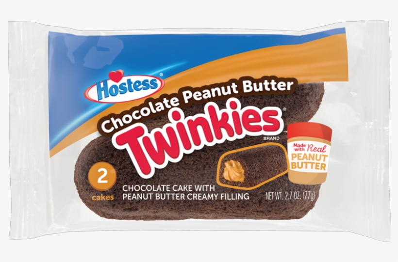 Hostess Chocolate Peanut Butter Twinkies - Hostess Twinkies, Chocolate Peanut Butter - 2 Cakes,, transparent png download